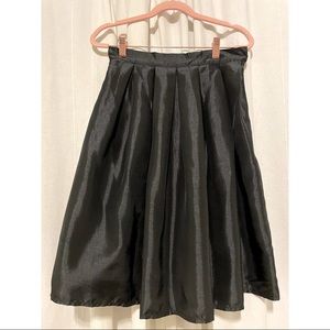 Black Shiny A Line Skirt Size Small